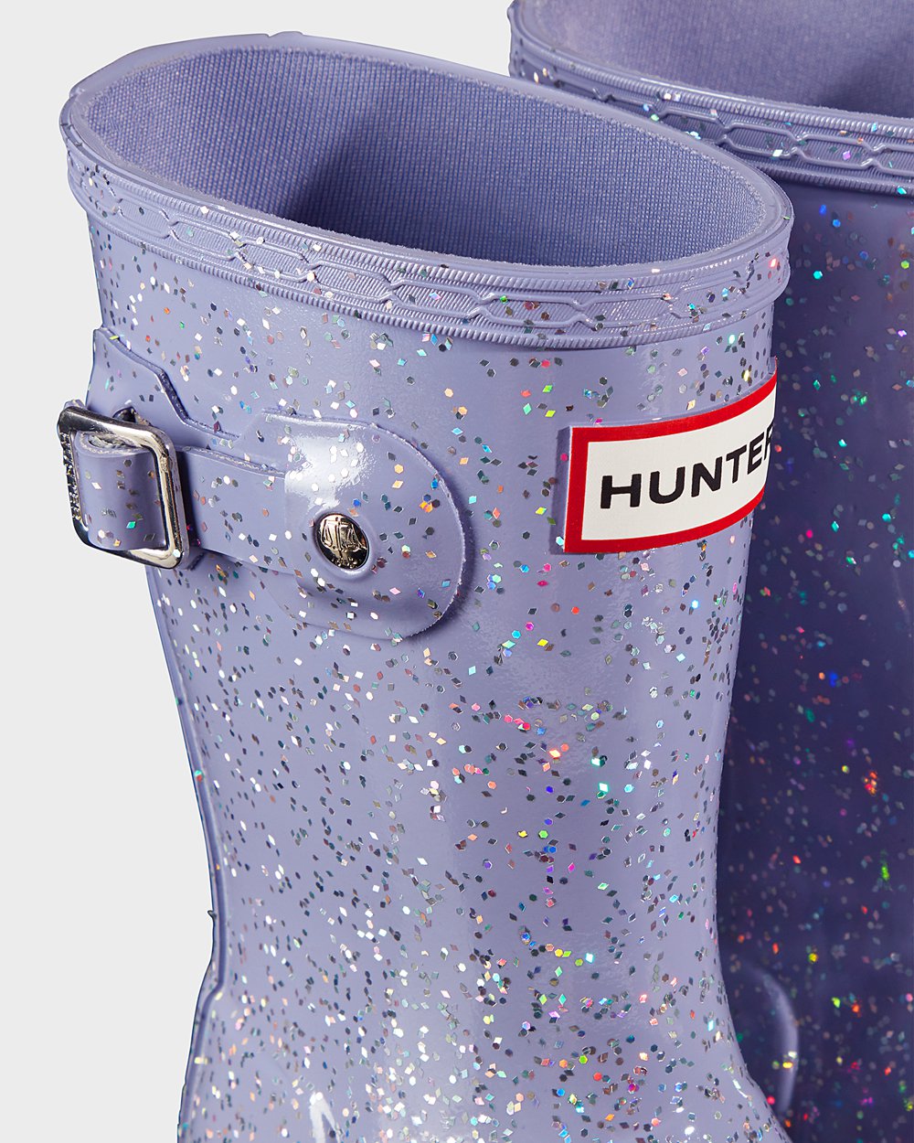 Kids Hunter Original Little Giant Glitter | Rain Boots Purple | NZ-47893-GCNI